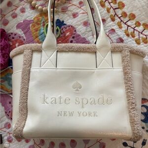 kate spade Cream and Tan Tote Bag